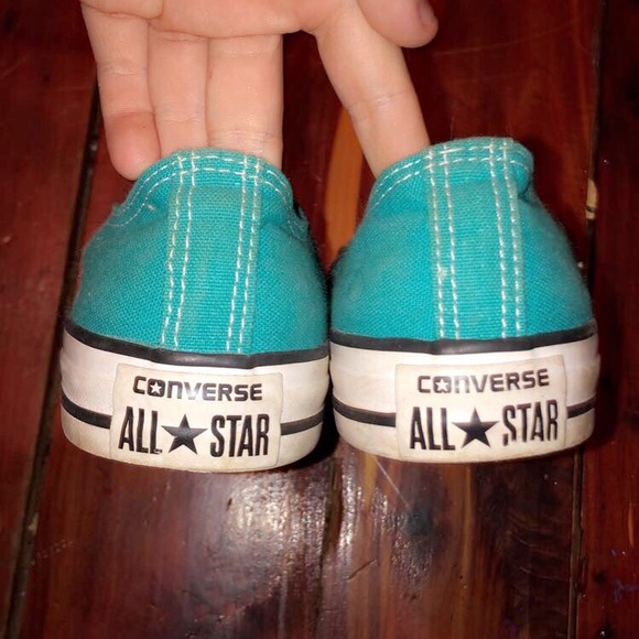 Aqua Converse Lowtops - Picture 2 of 4